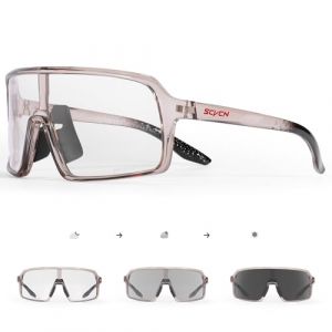 SCVCN Lunette de Cyclisme Photochromique Homme Femme Lunette V&eacute;lo Route TR90 Cadre Lunette VTT Transparente Lunette Cycliste Anti-UV400 Lunette de Soleil Sport Running Conduite Course Noir (Scvcn sport store, neuf)