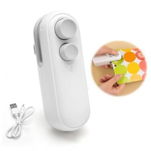 TNSLAND Mini Scelleur avec Cutter, 2 en 1 Scelleuse Thermique Manuel, Soudeuse Sac Plastique Rechargeable, Scelleuse de Sacs avec Aspiration Magnétique, Machine a Sceller, Scelleuse Sac Plastique (dongguanshiqinciqingwangluokejiyouxiangongsi, neuf)