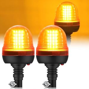 EYPINS 2x Gyrophares 60LED 12V/24V - Pour Camions/Véhicules Industriels - 3 Modes (Flash/Rotation/Strobe) - IP ation par Vis (eYpins-FR, neuf)