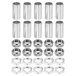 sourcing map G4 Lampe Quincaillerie Fixations Trousse, avec M10 Filetage Lampe Tuyau Hexagonal Écrou Douille Bouchon Pour G4 Ampoule Douille, Paquet de 10 (Weisser Berg, neuf)