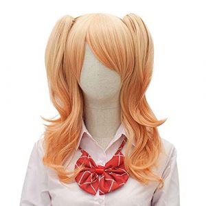 Perruque de cosplay Anime Citrus Aihara Yuzu - Costume de cosplay - Jupe courte - Vêtements d'écolier japonais - Costume d'Halloween (qiu lai shan mao hang, neuf)