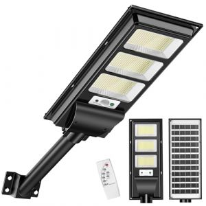 Hondony 300W Lampe Solaire Exterieur,White Light 6500K DéTecteur de Projecteur LED Jardin Lampe avec TéLéCommande, IP65 Impermable Pour Rue Garage Éclairage public (Bestern, neuf)