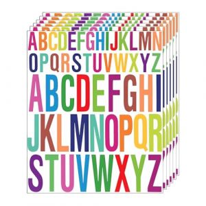 6 Pcs Autocollants Lettre, Alphabet Coloré Gommettes, Lettres Adhésives Scrapbooking Stickers Scrapbooking Lettres Autocollants Alphabet pour Artisanat, Boîtes Aux Lettres (Coloré) (Yishibodeouzhoudianpu, neuf)