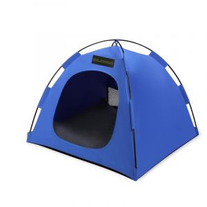 Tente en fibre de polyester pour animal domestique, amovible, pliable, portable, 91,44 cm, vert (bleu, L) (Joe and Qing, neuf)