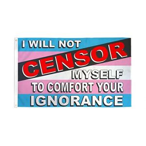 AZ FLAG - Drapeau Transgenre Pas de censure - 150x90 cm - Drapeau Lgbt - Trangender - Rainbow 100% Polyester Avec Oeillets Métalliques Intégrés - Pavillon 110 g (AZ-FLAG, neuf)