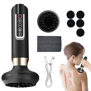 Masseur Anti Cellulite 12 Niveaux Appareil de Gua Sha &agrave; Usage Domestique Anti Cellulite Puissant Appareil Masseur Ventouse Electrique Anti Cellulit&eacute; Sculpture (Gris) (Yunyi's, neuf)