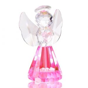 Ange gardien en cristal pour femme - Ornements de collection - Figurine d'ange en verre - Cadeau de communion - Cadeau d'anniversaire - Souvenir de No&euml;l pour filles et elle - D&eacute;coration d'int&eacute;rieur (ornarist, neuf)