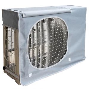 Caisson Anti Bruit Pompe a Chaleur, Housse Pompe a Chaleur Piscine, Double Fixation, Anti Poussi&egrave;re, Imperm&eacute;ables, Coupe Vent, Anti UV(Gray,96x40x70CM/38x16x27IN) (WUXTOKV, neuf)