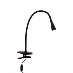LED Lampe à pince Baris (Moderne) en Noir Métal e. a. pour Bureau (1 lampe,à), poser, lampe liseuse (Lampenwelt, neuf)