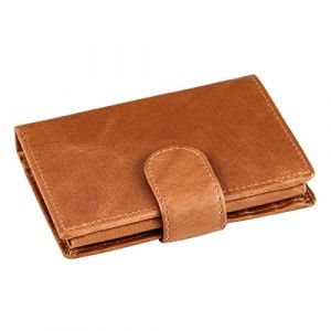 BRASS TACKS Leathercraft Porte Cartes de Cr&eacute;dit et Poche &agrave; Monnaie Marron Blocage RFID avec Fermeture Eclair Portefeuille Homme et Femme Fait &agrave; la Main en Cuir Sacoche Pas Cher (SURVAN WatchDesigner&BRASS TACKS Leathercraft, neuf)
