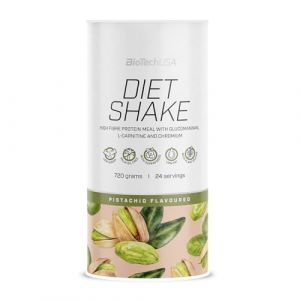 BioTechUSA Diet Shake | hyperprot&eacute;in&eacute;, pauvre en graisse | avec super-aliments, chrome, glucomannane, L-carnitine | faible taux de sucre, sans huile de palme, 0,72 kg, pistache_ (FitSante, neuf)