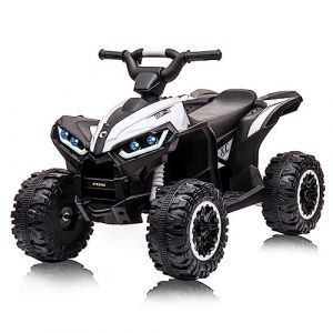 Quad Electrique Enfant 12V, Voiture Électrique avec Télécommande, LED, MP3, Bluetooth, 2 Vitesse pour Enfants 3-6 Ans (ZSHIC LTD, neuf)