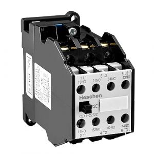 Heschen Contacteur CA, CJX1-22/22, bobine CA220V 50/60Hz, 3 pôles, 2NO+2NC, 380V 22A (Heschen, neuf)