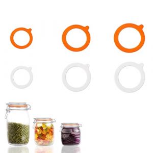 6 Pi&egrave;ces Joint Bocaux En Silicone Caoutchouc Bocaux Silicone Joint Bocaux R&eacute;utilisable Joint Caoutchouc Bocaux Rempla&ccedil;able Caoutchouc Bocaux Pour Couvercle &agrave; Pince En Verre (ANETTEE GLOBALISS, neuf)