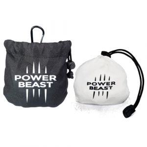 POWER BEAST Boule Chalk Rechargeable 60 GR + Chalk Sac, Chalk Ball, Chalk Bag, Sac magnésie, Magnésie en Boule, Craie de Magnésium, Cross Training, l'escalade, l'haltérophilie, PoleDance, Paddle. (Power Beast, neuf)