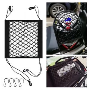 Filet Moto Élastique Robuste avec Crochets Résistants,Filet Araignée Moto pour Fixer en Toute Sécurité Casques et Bagages,Universel Accessoire Moto pour Motos et Vélos (GTLM, neuf)