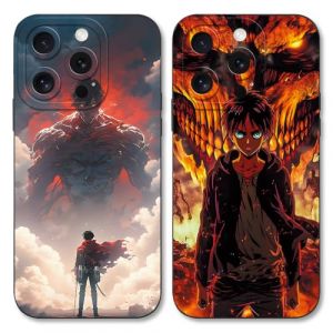 LunarDrift 2 Pièces Coque pour iPhone 13 6.1'', Animé Attack on Titan Eren Armin avec Protection Caméra Etui Housse de Haute Qualité TPU Silicone Mince Souple Anti-Rayures Antichoc Case-Noir7 (VITAMINROX GO, neuf)