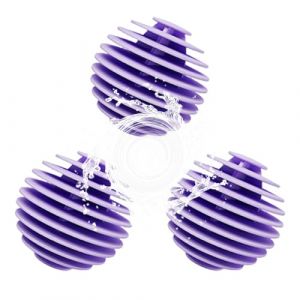 Lot de 3 balles d'agitation r&eacute;utilisables pour s&egrave;che-linge - Antistatique - Anti-n&oelig;uds - Anti-n&oelig;uds - Pour s&egrave;che-linge - Rend les textiles doux - Emp&ecirc;che les n&oelig;uds - Am&eacute;liore le nettoyage - Violet (Mdream, neuf)
