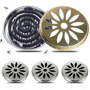 4 Pi&egrave;ces Support Bobine Moustique,Mat&eacute;riaux &eacute;cologiques recycl&eacute;s Supports en Spirale de Moustiques,Anti-moustiquepour Maison Jardin Camping Salle de Bain Centre Commercial (Boning-EU, neuf)