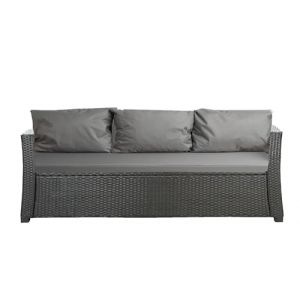 Setgarden® Coussin d'extérieur pour banc de jardin en rotin synthétique - Pour balancelle hollywoodienne - Gris clair - 160 x 60 x 50 cm (setgarden, neuf)