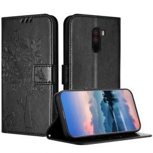 JayModCase Coque pour Xiaomi Pocophone F1, Coque Portefeuille Housse Cuir avec Porte Cartes et b&eacute;quille Fermeture magn&eacute;tique &Eacute;tui pour Xiaomi Pocophone F1 - Noir (HXM STORE - EU, neuf)