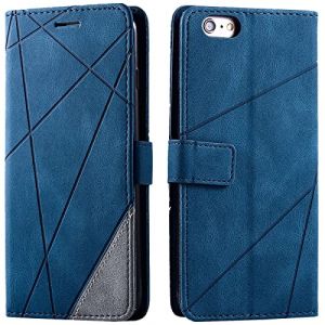 Vankii Coque pour iPhone 6S / iPhone 6 (4,7 Pouces), Rabat Portefeuille de Protection Cuir PU Etui, Silicone TPU Bumper Magn&eacute;tique Housse, Flip Porte Cartes avec Fonction Support Cover Case (Bleu) (Vankii EU Store, neuf)