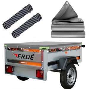 B&acirc;che Remorque 150x105cm, IMPERM&Eacute;ABLE Protection Plate avec Corde, Id&eacute;al pour Norauto Regular 100/200, Erde Classic 153, Erde DAXARA 158, Trelgo NLC 1510, DDR HP 400, 401, 500 & 600 Remorque (MRWIZMS, neuf)