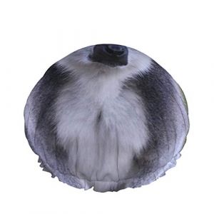 Bonnet de douche lémurien, mignon lémurien assis dans l'arbre de la forêt Bonnet de bain imperméable à double couche parfait pour toutes les longueurs et épaisseurs de cheveux (FireBoomBoom, neuf)
