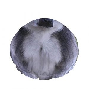 Bonnet de douche lémurien, mignon lémurien assis dans l'arbre de la forêt Bonnet de bain imperméable à double couche parfait pour toutes les longueurs et épaisseurs de cheveux (FDIOJDFS, neuf)