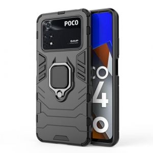 Max Power Digital Coque pour Xiaomi Poco M4 Pro Housse Antichoc avec Anneau Rotatif Aimant Etui Magn&eacute;tique Rigide Dure Armure Bague Support Armure Renforc&eacute;e (Xiaomi Poco M4 Pro, Noir) (Max Power Digital, neuf)