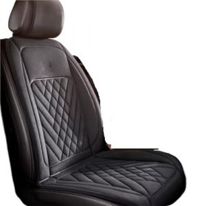 IUKMRT Housse Siege Voiture Coussin Chauffant Siège Auto pour Hiver 12-24 V Flanelle avec Housse Universelle(Single Black) (Yapubaihuo, neuf)