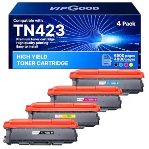 VIPGOOD TN423 TN-423 Compatible Cartouche de Toner compatibles pour Brother TN423 TN-423 TN421 pour Brother HL-L8260CDW MFC-L8900CDW MFC-L8690CDW HL-L8360CDW DCP-L3560CDW (Noir Cyan Jaune Magenta) (YBAGFEOANRI, neuf)