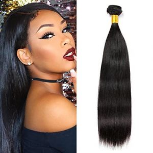 Straight Human Hair Bundles Meche Tissage Bresilien Lisse Court Tissage Naturel Cheveux Humain Lisse Naturelle Tissage Bresilien En Lot Couleur Noire Naturelle 100g 18 Pouce (beiyuan hair product, neuf)
