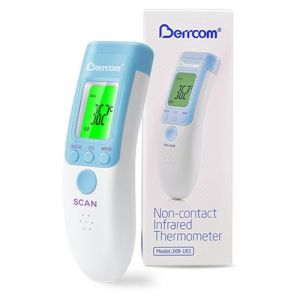Berrcom Thermom&egrave;tre Frontal Adulte Thermom&egrave;tre M&eacute;dicale B&eacute;b&eacute;, Thermom&egrave;tre sans Contact Thermom&egrave;tre Infrarouge 3 en 1 avec Lecture Instantan&eacute;e, Alarme de Fi&egrave;vre (Berrcom Medical_EUR, neuf)