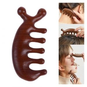 Peigne de massage pour sandale, tête méridienne, cuir chevelu, épaule, cou, antistatique, dents larges (YUN YI SHANG MAO, neuf)