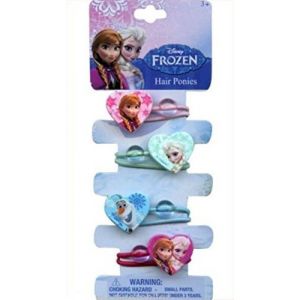 Disney Frozen, Reine des neiges – Cheveux Caoutchouc, bandeau, zöpfchen Support – 4 Pièces avec 4 motifs divers Elsa, Anna, Olaf et Anna/Elsa (Bixem, neuf)