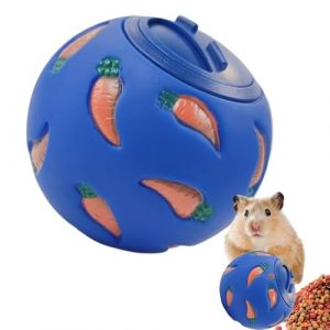 Balle &Agrave; Friandise pour Rongeur 7,5 cm Balle De Friandises pour Lapin, Distributeur De Friandises pour Lapin H&eacute;risson, Jouets De Boule De Friandise Distributeur De Nourriture pour Petits Animaux (Genikeer, neuf)