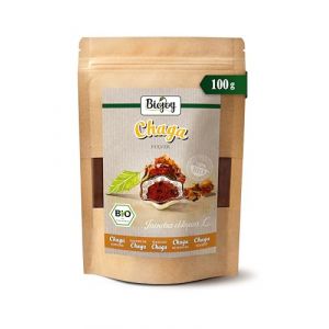 Biojoy Poudre de champignon Chaga BIO (100 g), champignons Chaga s&eacute;ch&eacute;s et finement moulus (Inonotus obliquus L.) (Biojoy, neuf)