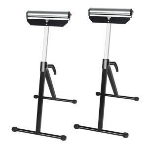 JOIEYOU Lot de 2 tr&eacute;teaux &agrave; roulettes r&eacute;glables en hauteur de 68 &agrave; 107 cm avec pieds antid&eacute;rapants, tr&eacute;teau de support jusqu'&agrave; 60 kg (HKBeaut, neuf)