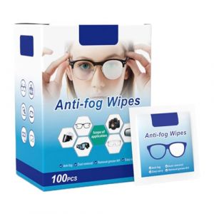 100 Pi&egrave;ces Lingettes Lunettes Nettoyantes Anti Bu&eacute;e, Chiffons De Nettoyage Pr&eacute;-humidifi&eacute;s, Lingettes Efficaces Pour Lunettes Pour L'hiver Froid (qinxie, neuf)