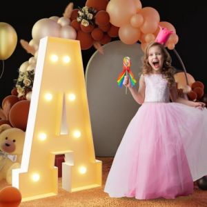 Lettre A géante lumineuse à DEL de 120 cm, panneau lumineux en mosaïque pour chapiteau, lettres LED pour Saint-Valentin, anniversaire, Noël, Nouvel An (VerveVoyageStore, neuf)
