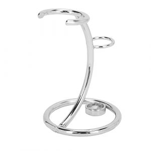 Blaireau de Rasage et Support de Rasoir, Outil de Rasage de Support de Rasage en Acier Inoxydable, Support de Blaireau de Rasage pour Hommes pour le Stockage de Rasoir de S&eacute;curit&eacute;(Argent) (Wannhui, neuf)