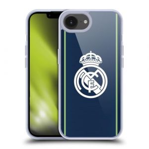 Head Case Designs sous Licence Officielle Real Madrid CF Bleu Fonc&eacute; Badge Coque en Gel [Protection de Qualit&eacute; Militaire] Compatible avec Apple iPhone 16e Et Compatible avec MagSafe (eCell, neuf)