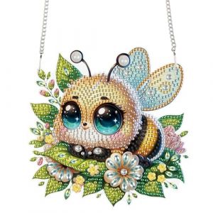 TDFERAN Diamond Painting Pendentif Abeille, Broderie Perles Diamant Attrape-Soleil, Diamant Painting Pendentif,Diamond Drawing Ornement Suspendu, D&eacute;coration de Fen&ecirc;tre, Mur (LISHHUZ, neuf)