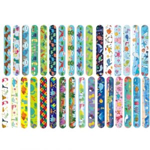 20 Pcs Slap Bracelet à Claquer Slap Bandes, Bracelet Enfant,Bracelet a Claquer Enfant Lot Bracelet Enfant Pour Filles Garçons pour Enfants Anniversaire Remplisseurs Cadeau Parti Favors Filles Garçons (lianyuetingdeouzhoudianpu, neuf)