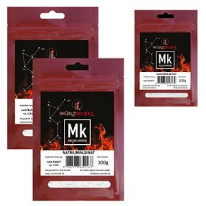 Alginate de sodium et lactate de calcium - Pour la cuisine - Lot économique - Fabrication simple - 2 sachets d'alginate de sodium et 1 sachet de lactate de calcium de 100 g chacun. (Würzteufel GmbH Gewürzmanufaktur Schwarzwald, neuf)