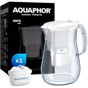 AQUAPHOR Carafe filtrante Onyx 4,2 L (Blanc, 1 Filtre) (AQUAPHOR France, neuf)