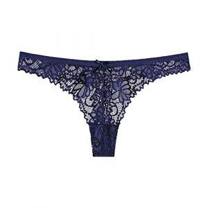 Générique Culotte Femme Sexy Chic - Dentelle Femme Thong String Ficelle String Rouge Culotte Fendue Sexy À L'Entre Jambe Lot Culottes Femmes Sexy Chic Dentelle Strings Slips Femmes (Miuiakoal, neuf)