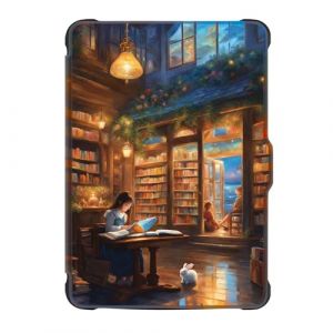 Coque Kobo Clara HD 2018 Etui Cuir Silicone Flip 360° Automatique Veille ou Réveil Magnétique Case Airbag Antichoc Design Unique Belle Etanche Housse pour Kobo Clara 2018 HD Écran 6" (4) (SGKITM, neuf)