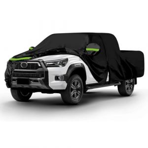 Housse de voiture pour Toyota Hilux Crew Cab 2004-2024 Oxford en coton imperm&eacute;able pour la pluie, le soleil, la poussi&egrave;re, b&acirc;che pour voiture (rosetteo, neuf)